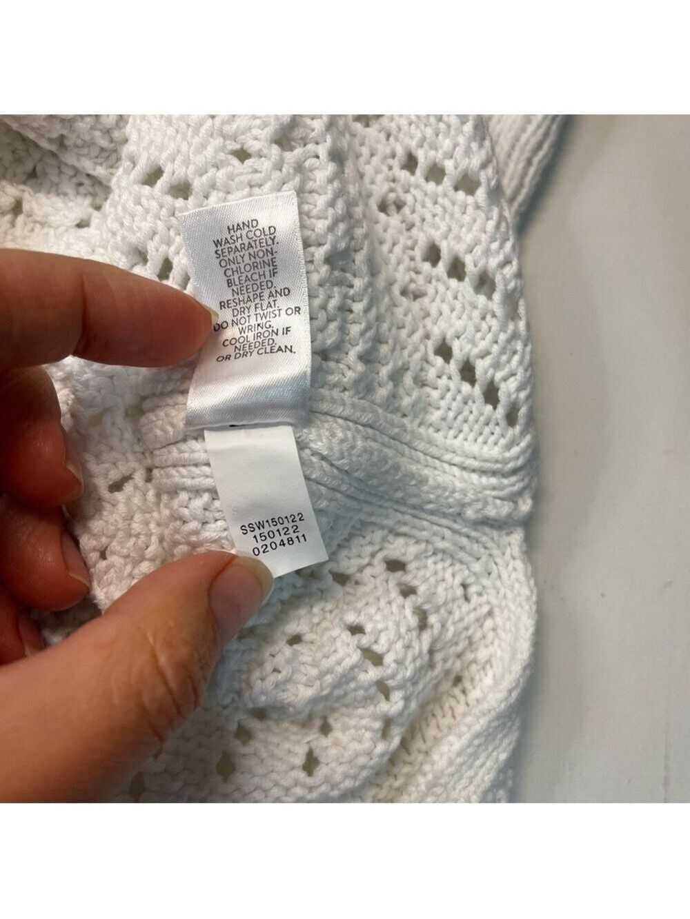 J. Jill Linen Cotton Blend Sleeveless Tunic Sweater White Crochet, size XSP - Picture 7 of 10
